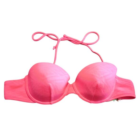 Victoria's Secret Other - Victoria's Secret Pink Halter Top Bikini Top Swimsuit Size 34C